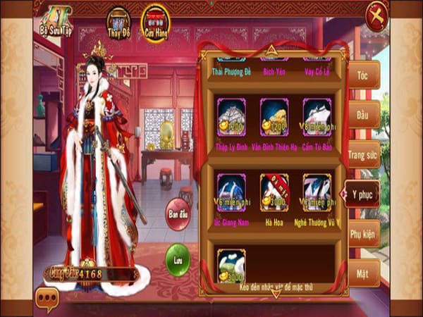 Game thời trang mỹ nữ trung hoa xưa Ngôi Sao Hoàng Cung