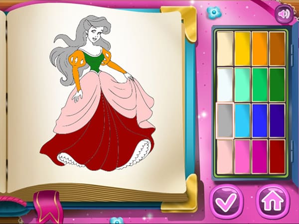 Game tô màu công chúa barbie