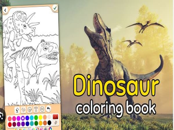 Game tô màu miễn phí - Dinosaurs Coloring Book